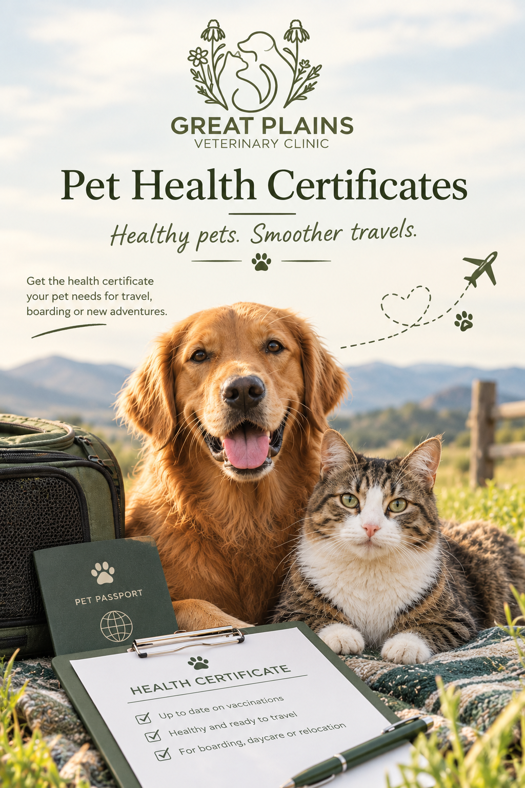 pet health certificate at great plains